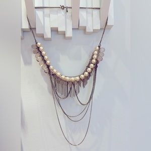 J. Crew mixed material necklace